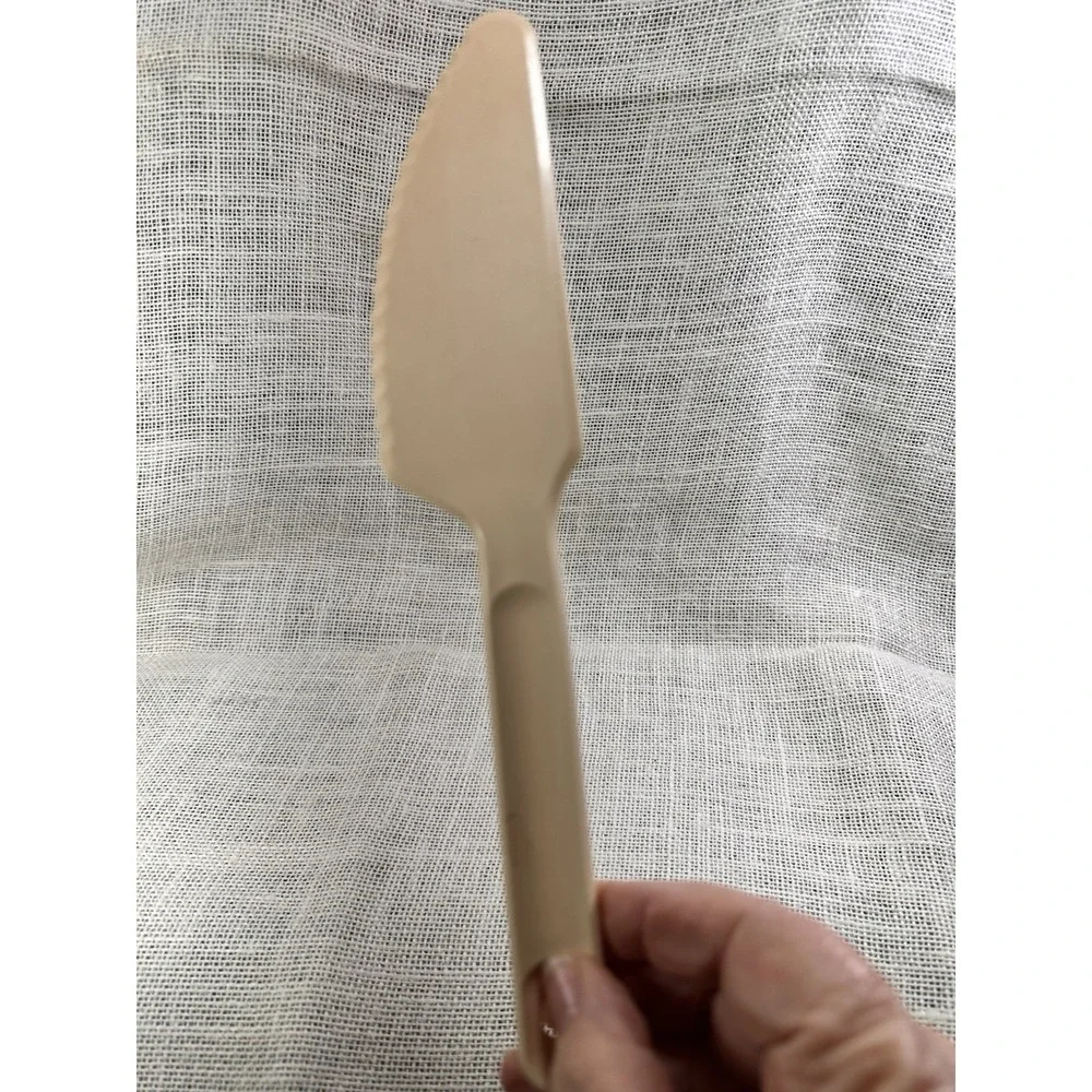 Tupperware Knife Cake Pie Slicer Server‎ #1819 Almond Beige USA Vintage
